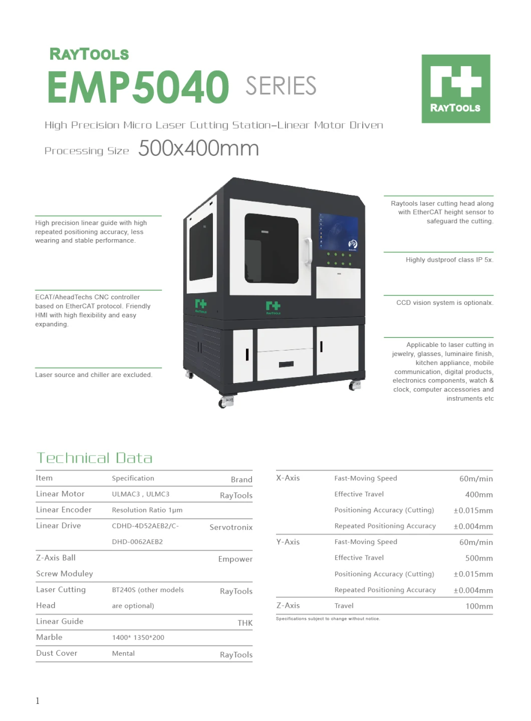 Raytools Metal Sheet Fiber Laser Cutting Machine Price High Precision Small Laser Cutter